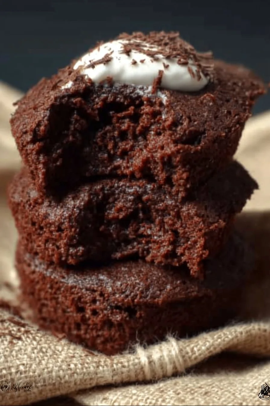 One-minute protein brownie prepared with rich ingredients for a healthy treat