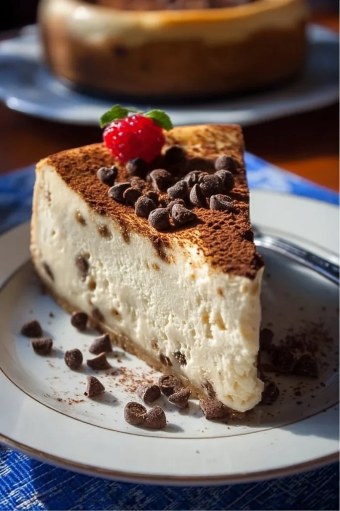 Delicious Protein Cheesecake topped with fresh berries and nuts