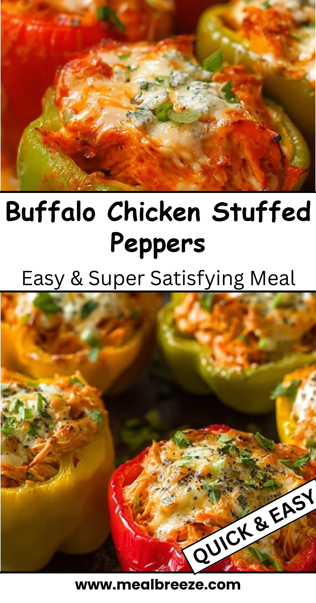 Buffalo Chicken Stuffed Peppers 4 Buffalo Chicken Stuffed Peppers