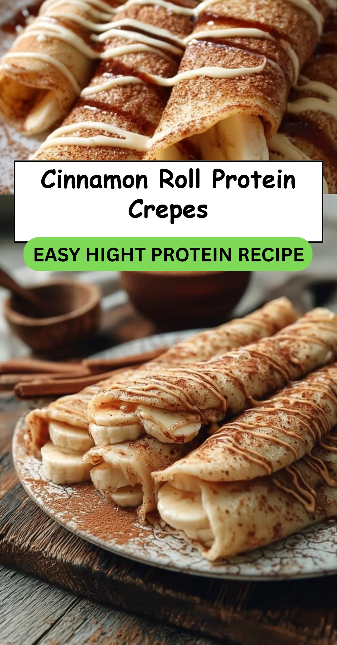 Cinnamon Roll Protein Crepes