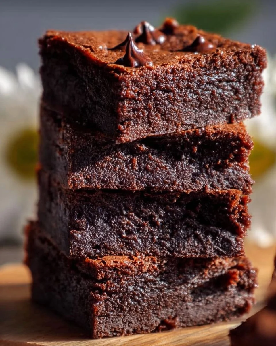 Delicious cottage cheese brownies on a plate, a healthy dessert option.