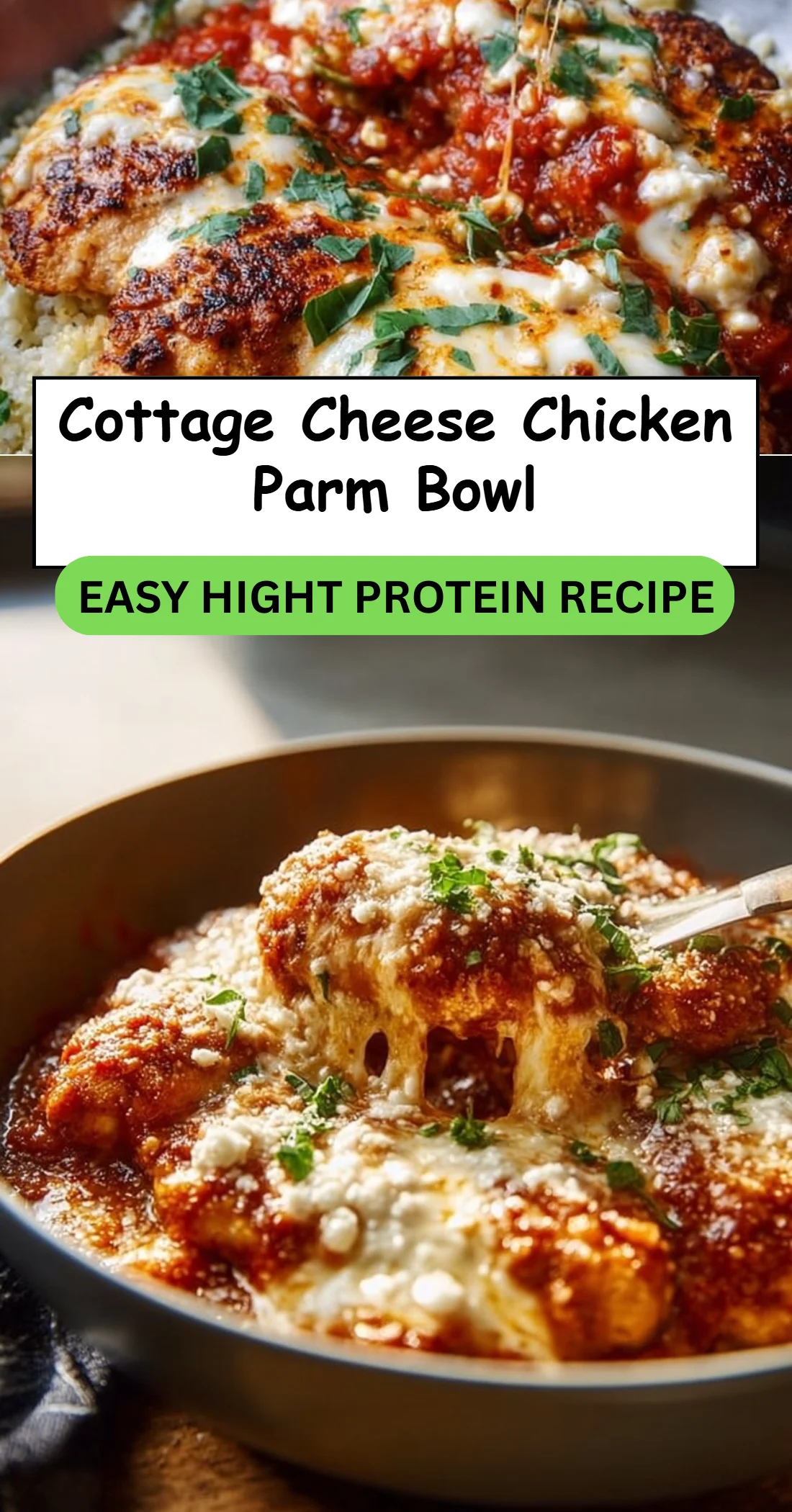 Cottage Cheese Chicken Parm Bowl 4 Cottage Cheese Chicken Parm Bowl