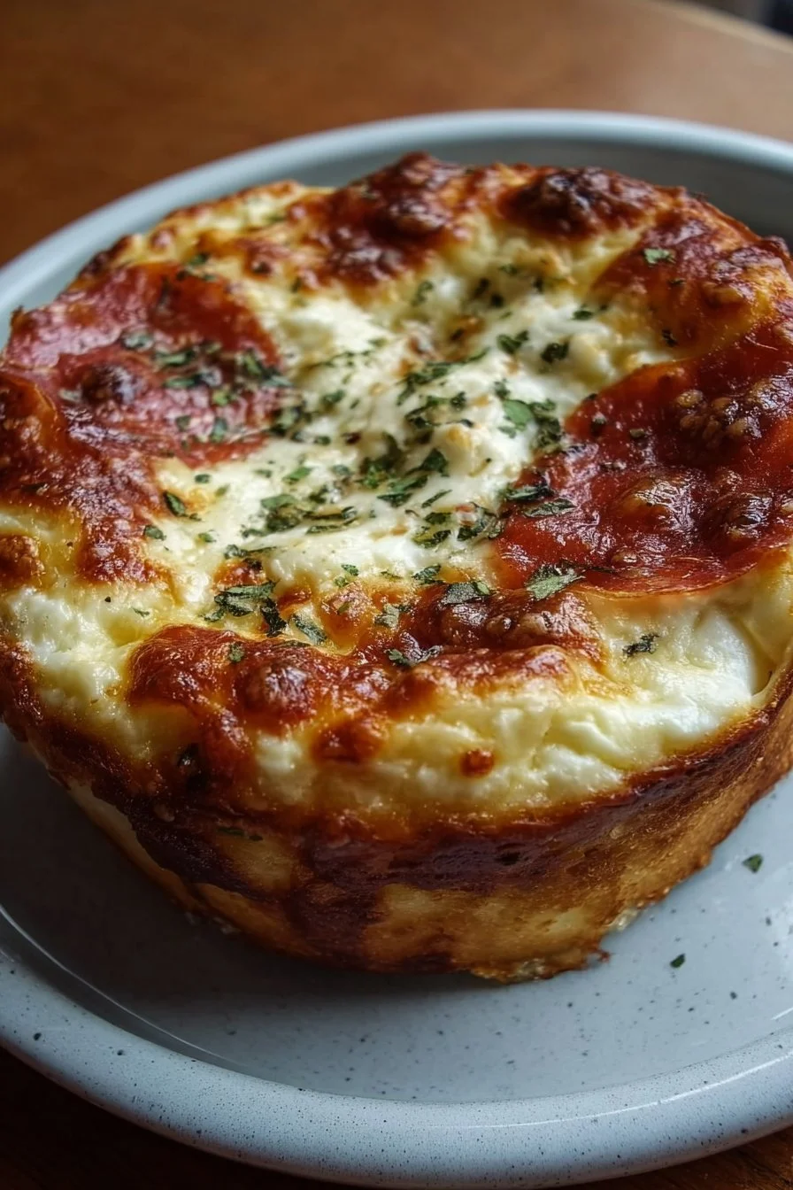 Cottage Cheese Pizza Bowl 3 Healthy Cottage Cheese Pizza Bowl topped with fresh ingredients