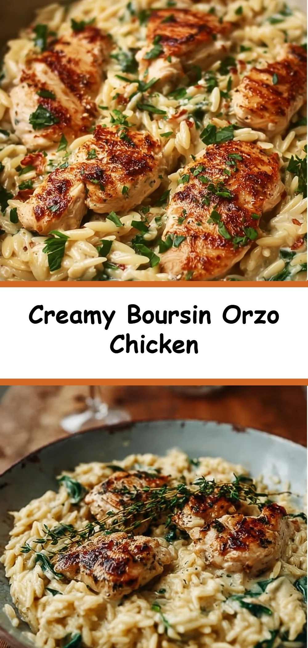 Creamy Boursin Orzo Chicken 4 Creamy Boursin Orzo Chicken