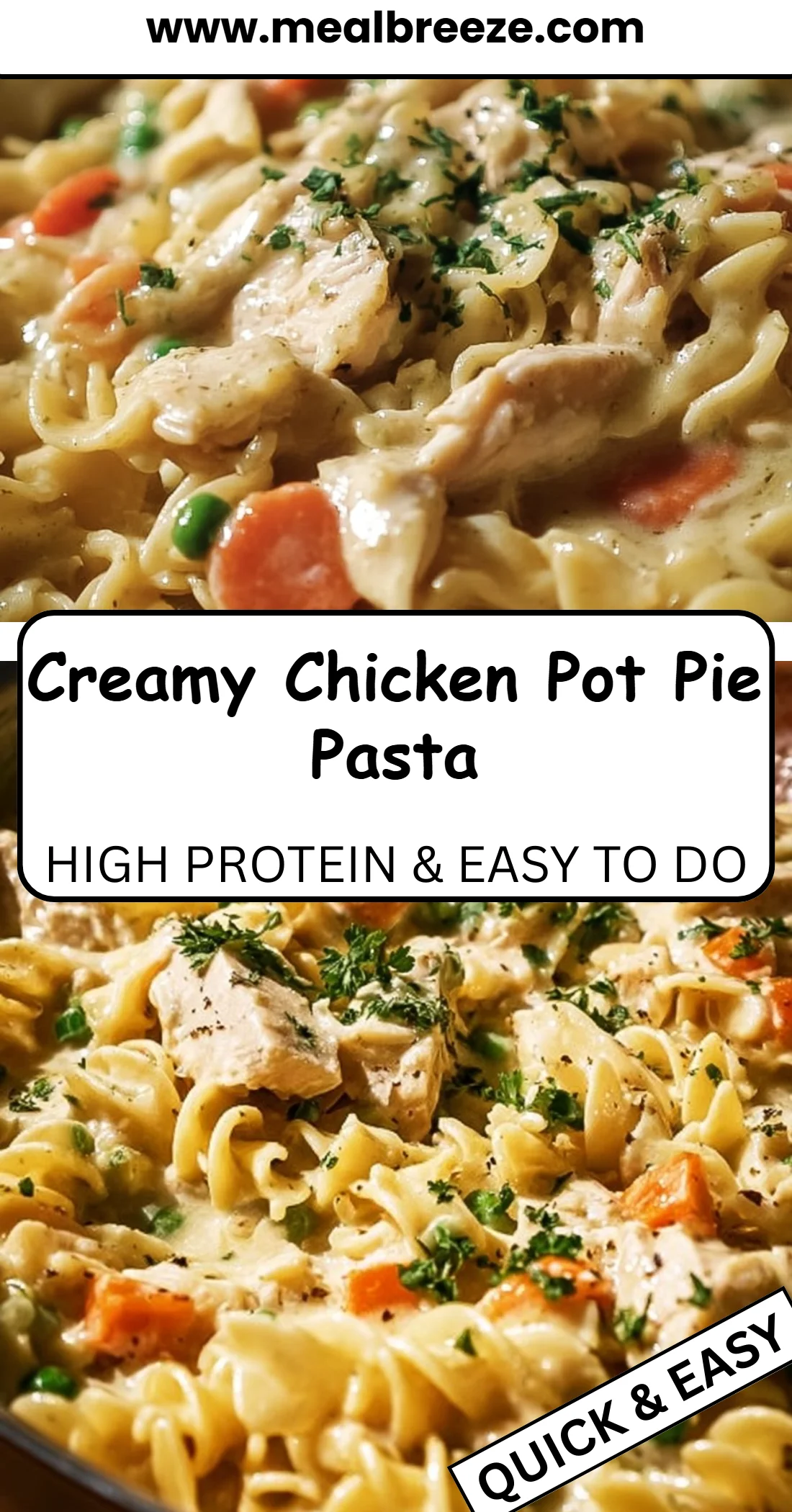 Creamy Chicken Pot Pie Pasta 4 Creamy Chicken Pot Pie Pasta