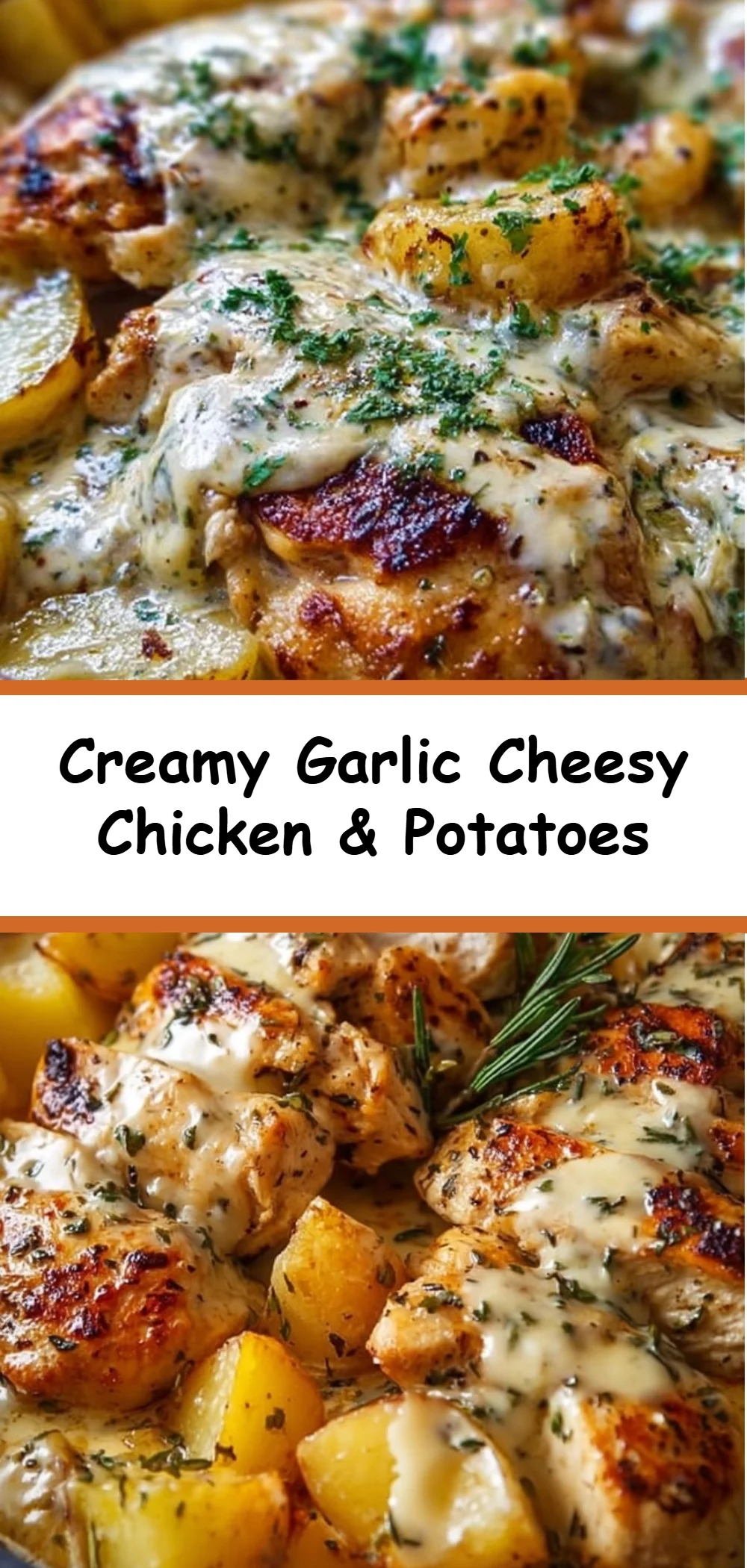Creamy Garlic Cheesy Chicken & Potatoes 4 Creamy Garlic Cheesy Chicken & Potatoes