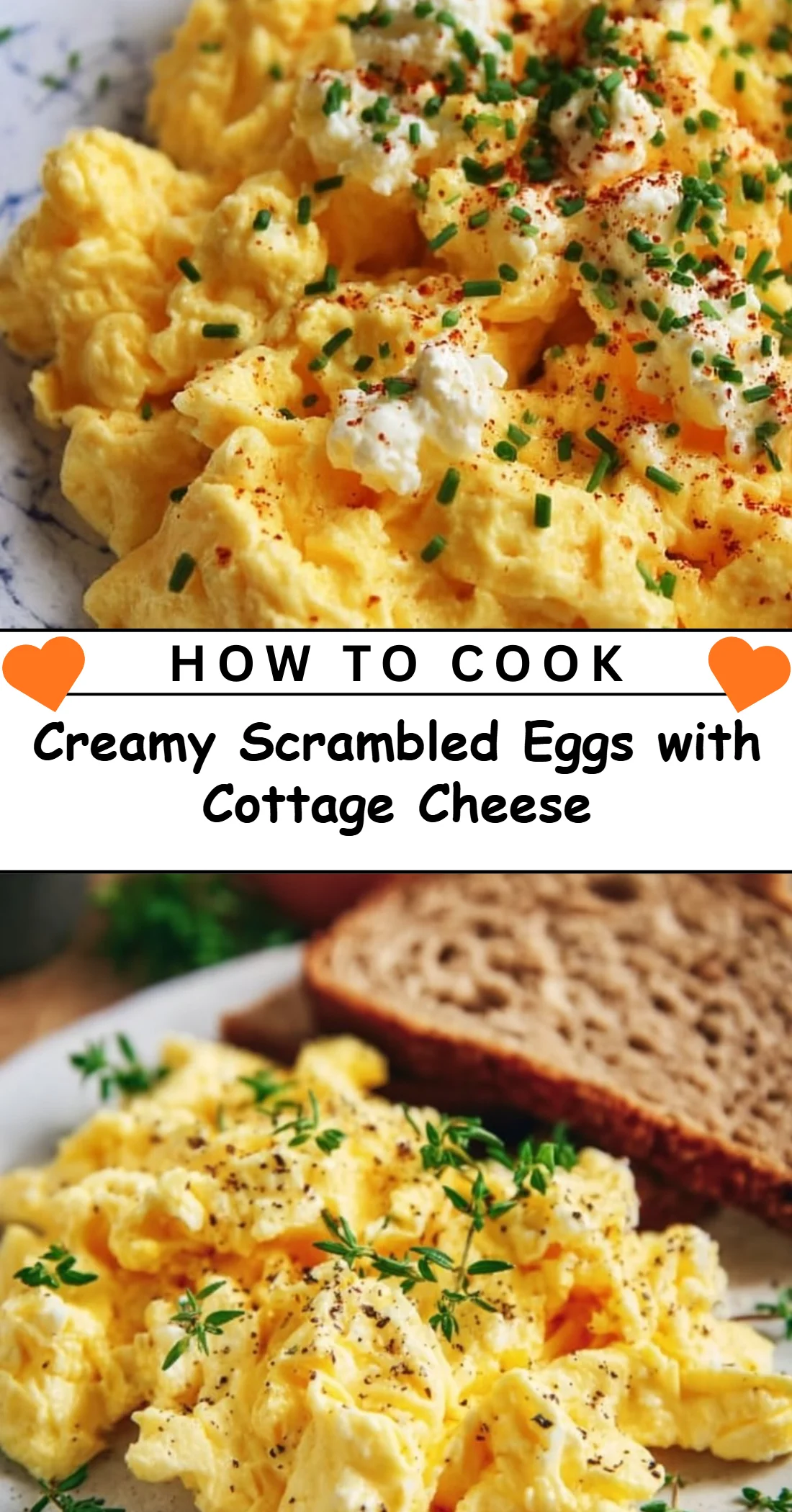 Creamy Scrambled Eggs with Cottage Cheese