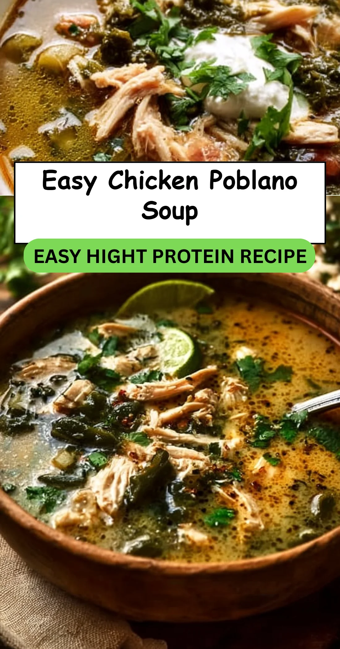 Easy Chicken Poblano Soup