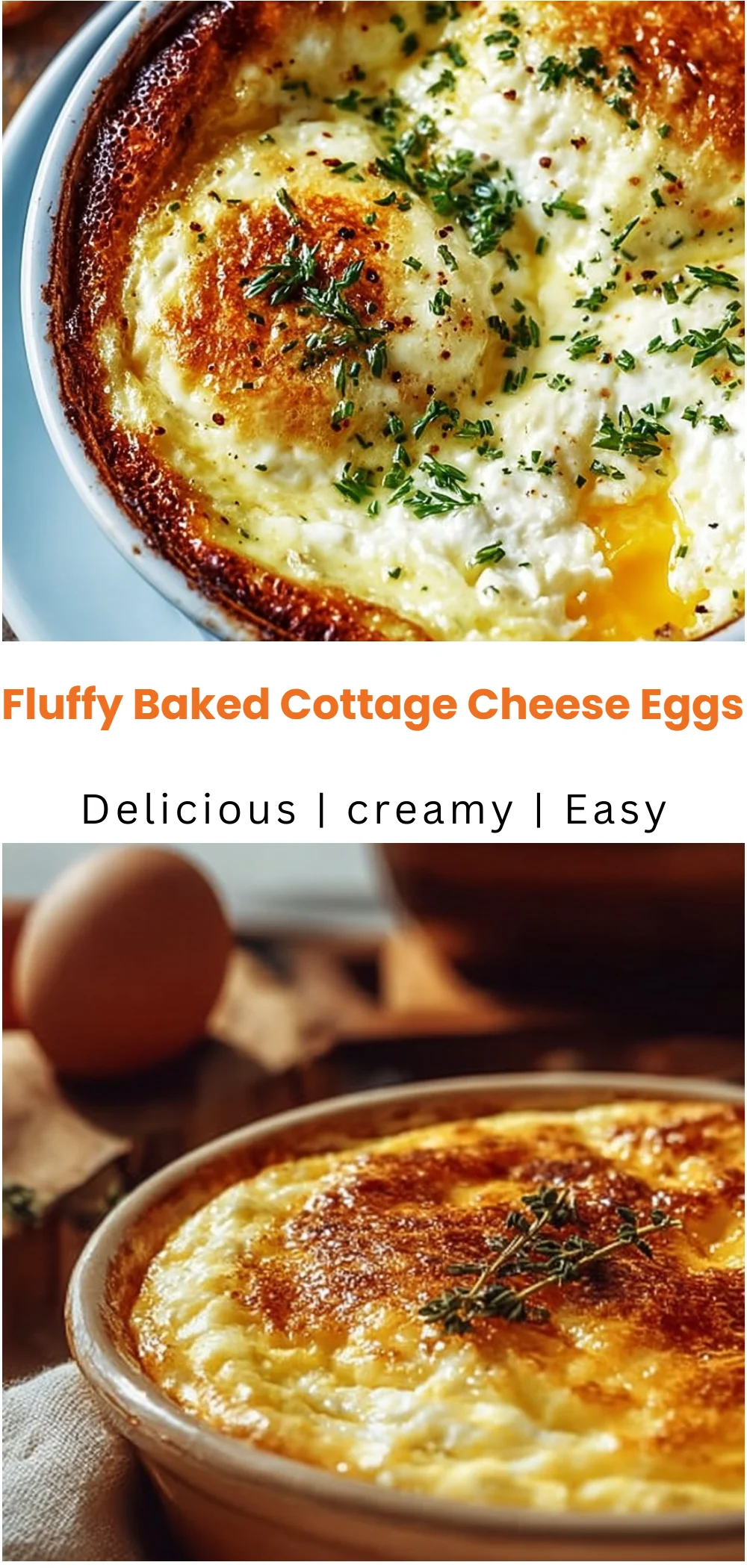 Fluffy Baked Cottage Cheese Eggs 4 Fluffy Baked Cottage Cheese Eggs