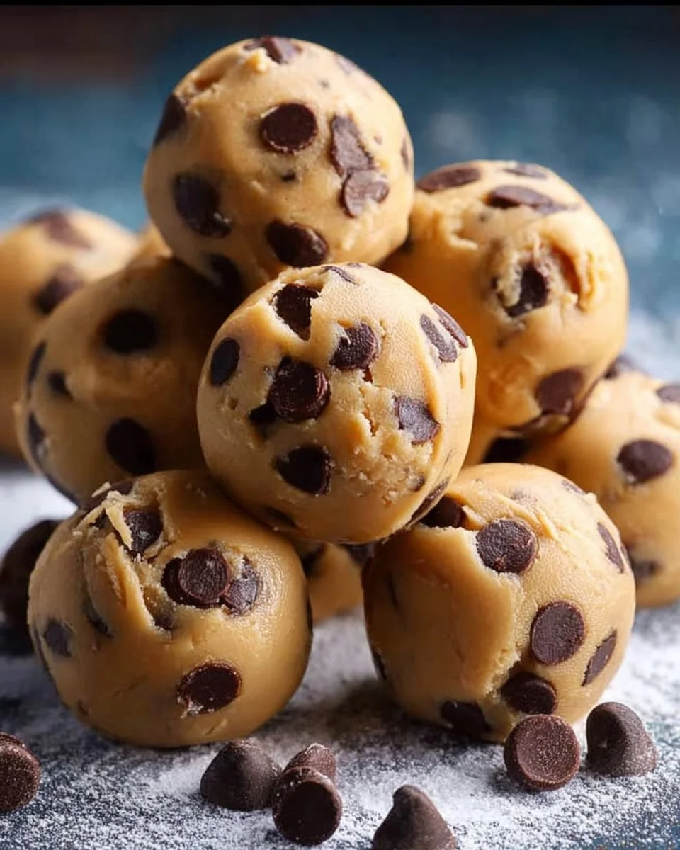 Frozen Greek Yogurt Peanut Butter Bites topped with chocolate chips