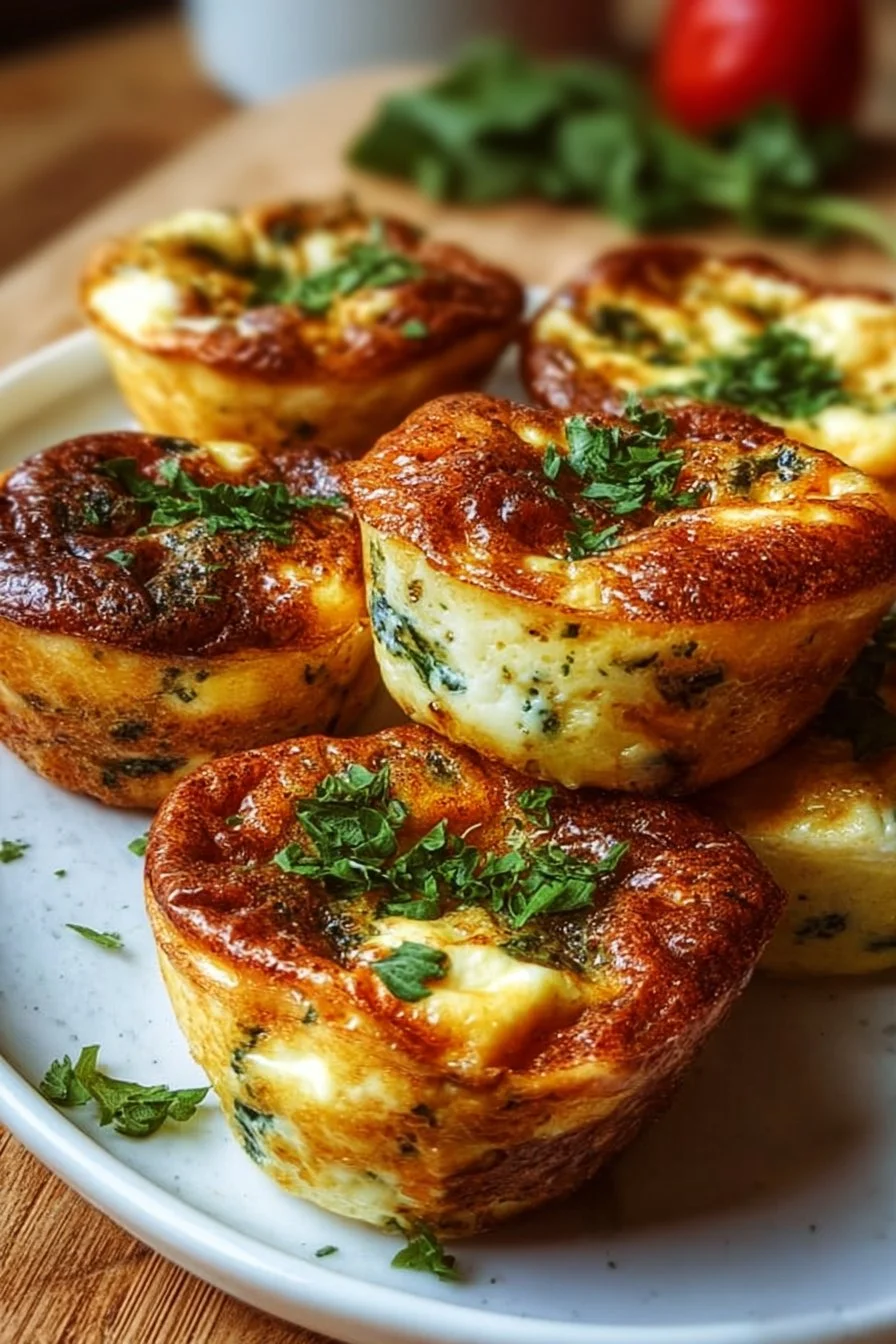 Delicious high protein egg bites served on a plate