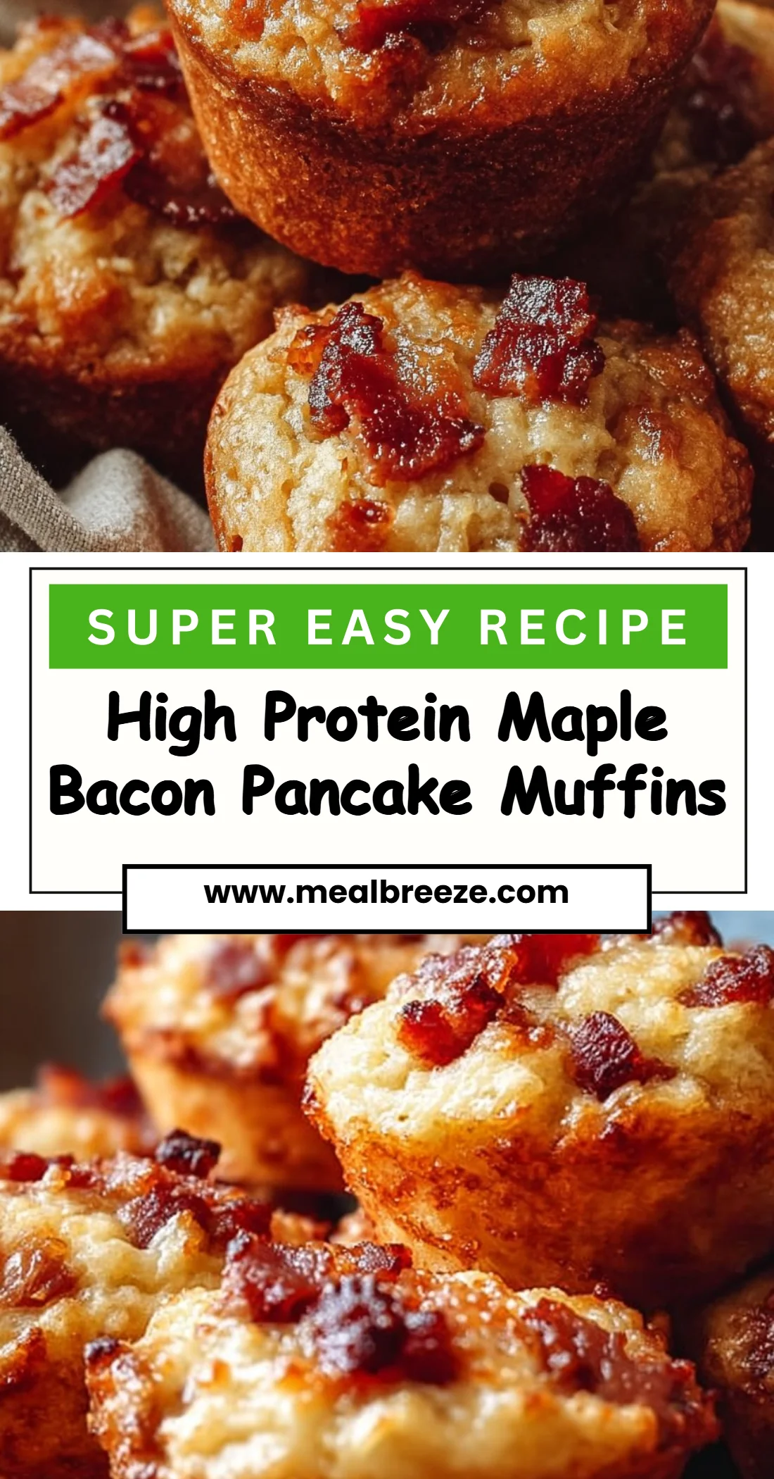 High Protein Maple Bacon Pancake Muffins
