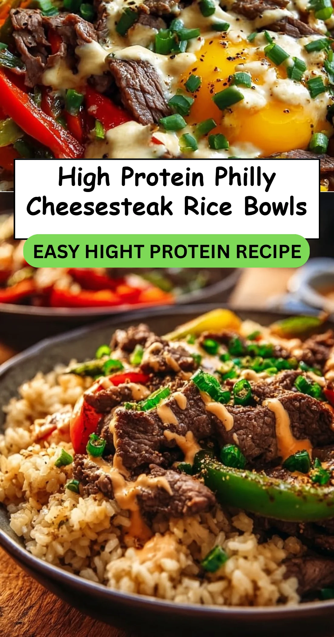 High Protein Philly Cheesesteak Rice Bowls 4 High Protein Philly Cheesesteak Rice Bowls