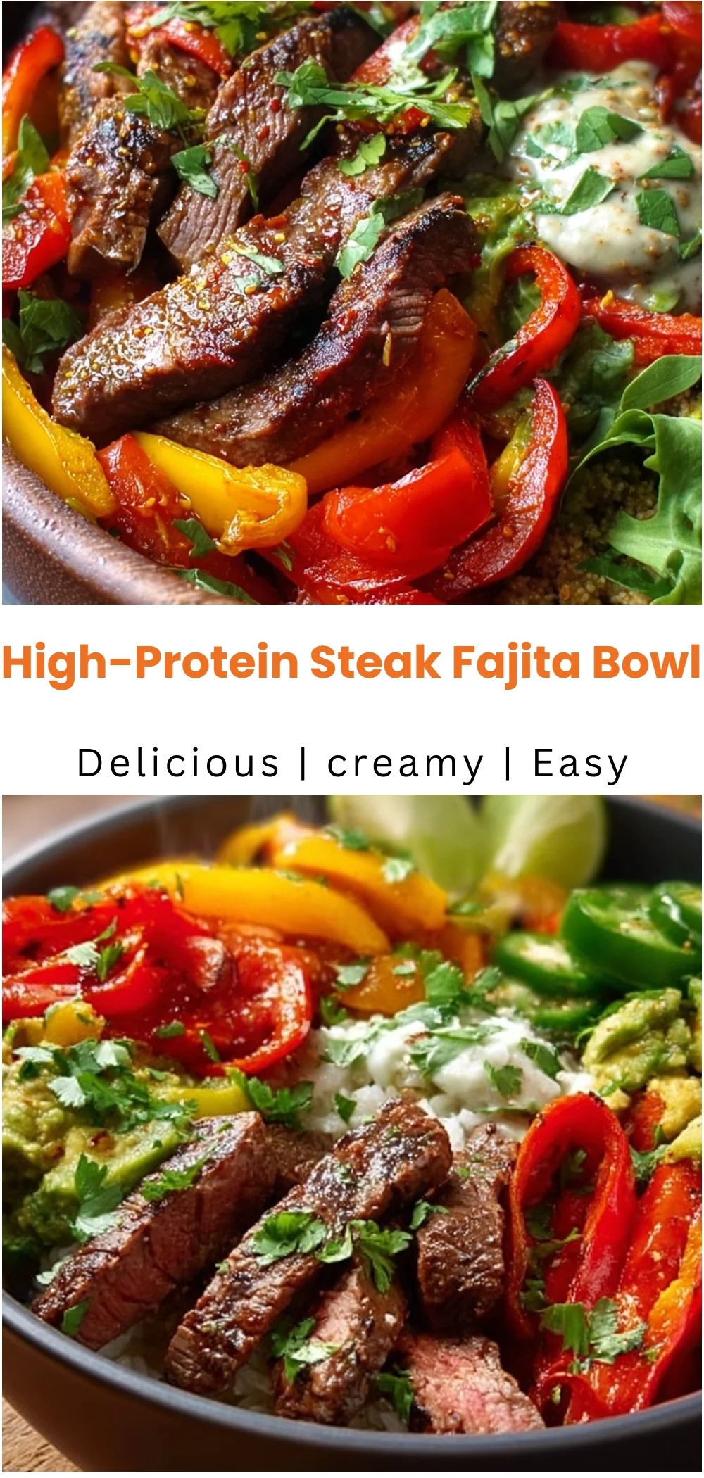High-Protein Steak Fajita Bowl