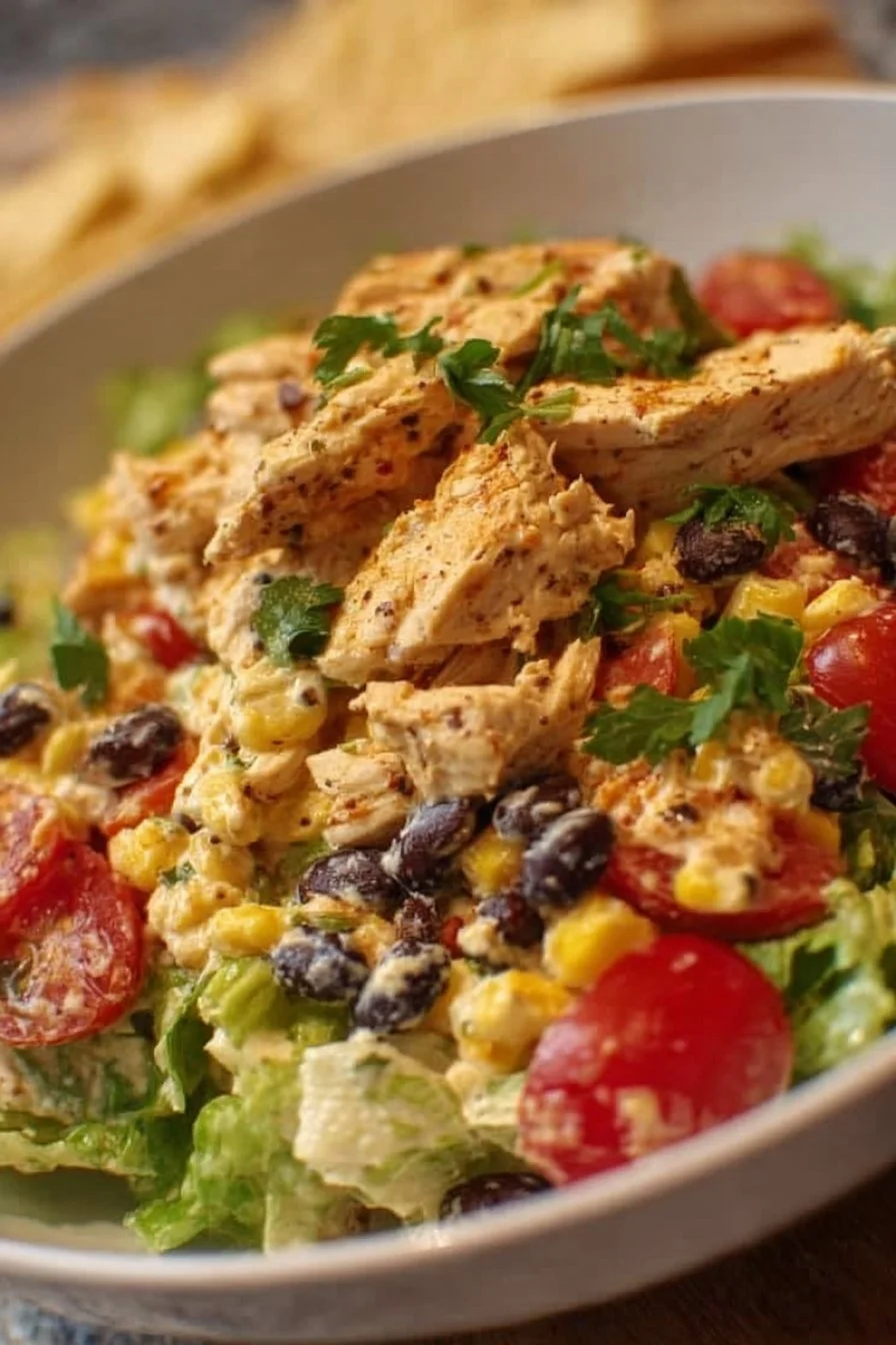 Delicious Southwest Chicken Salad with vibrant ingredients and flavorful dressing