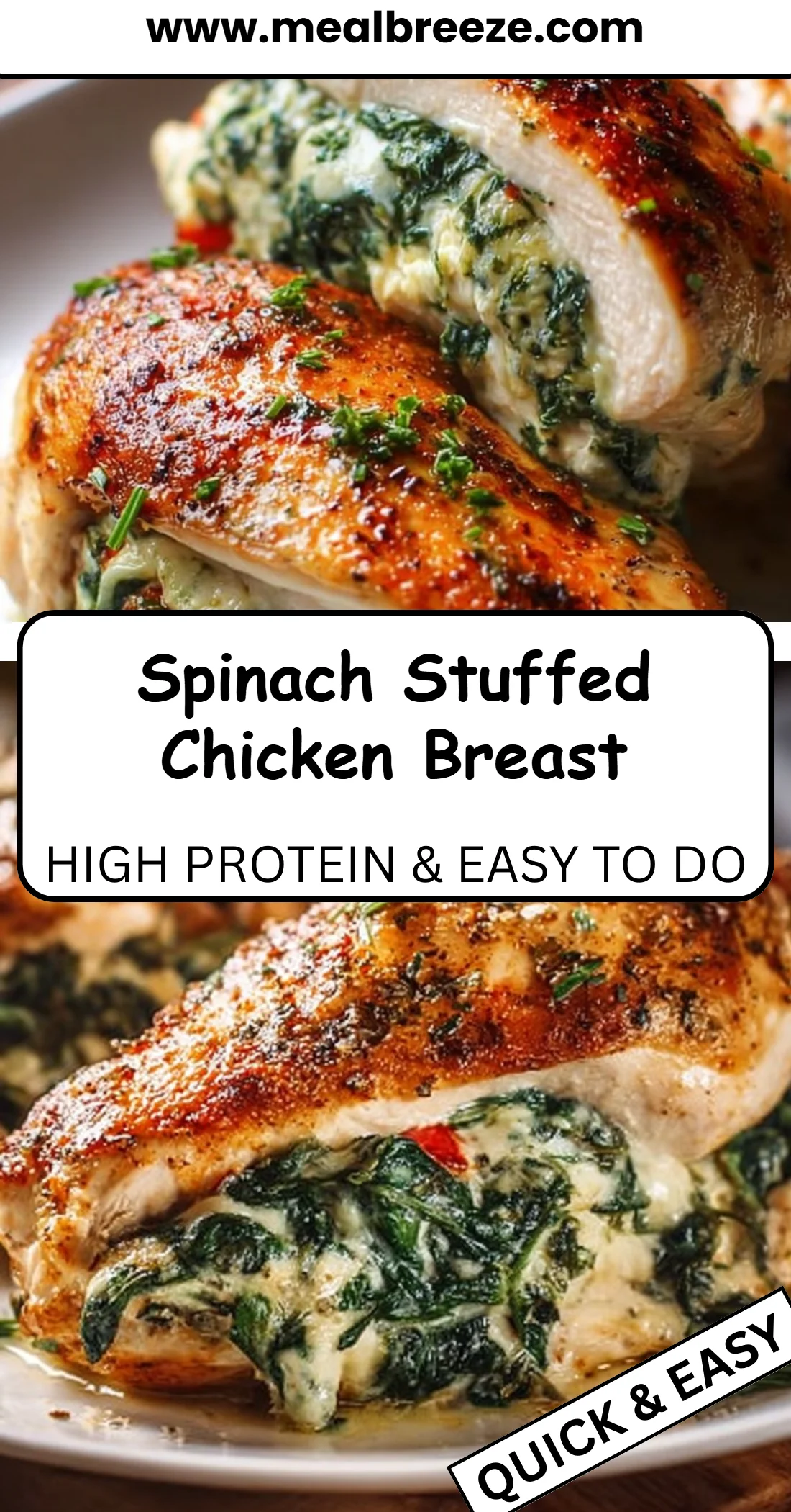 Spinach Stuffed Chicken Breast