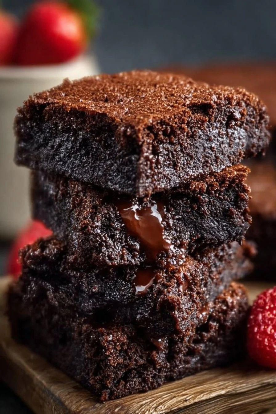 Delicious zero sugar brownies made with Greek yogurt