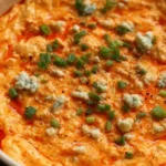 Delicious Buffalo Chicken Dip served in a bowl with tortilla chips