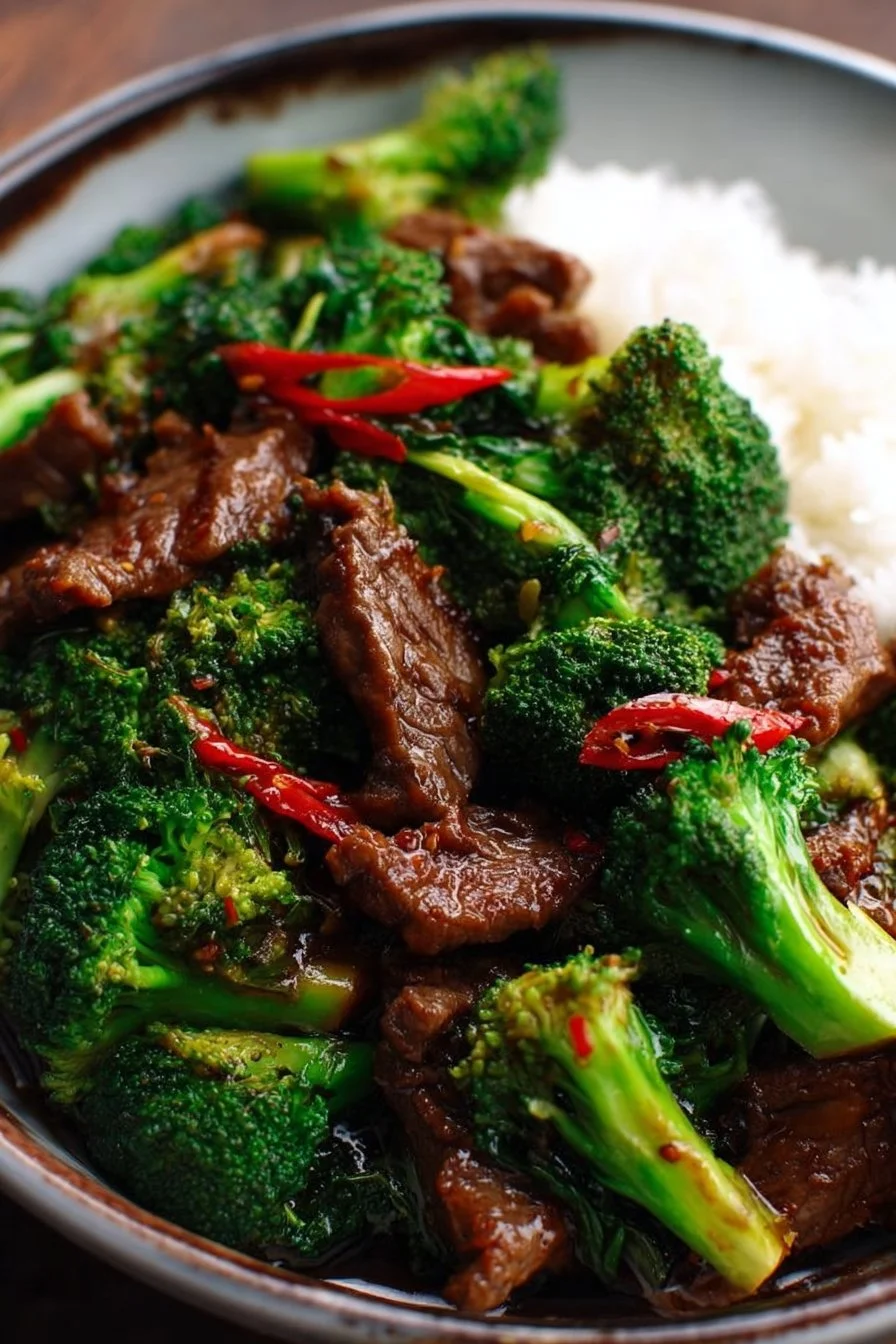 Delicious Beef and Broccoli Stir-Fry served in a bowl with vibrant vegetables.
