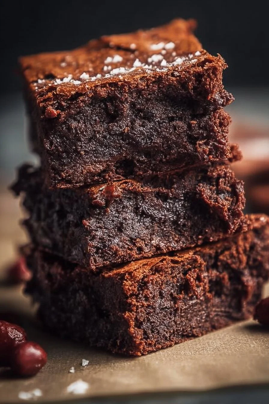 Delicious high-protein brownies on a plate, perfect for healthy snacking.