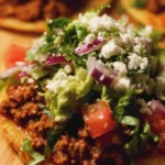 Delicious low calorie turkey tostadas topped with fresh ingredients