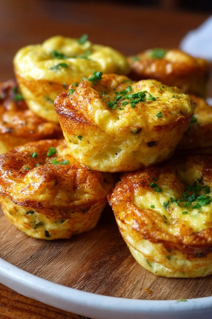 Protein packed cottage cheese egg bites served on a plate