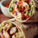Delicious Thai Chicken Wraps filled with fresh ingredients and savory flavors.